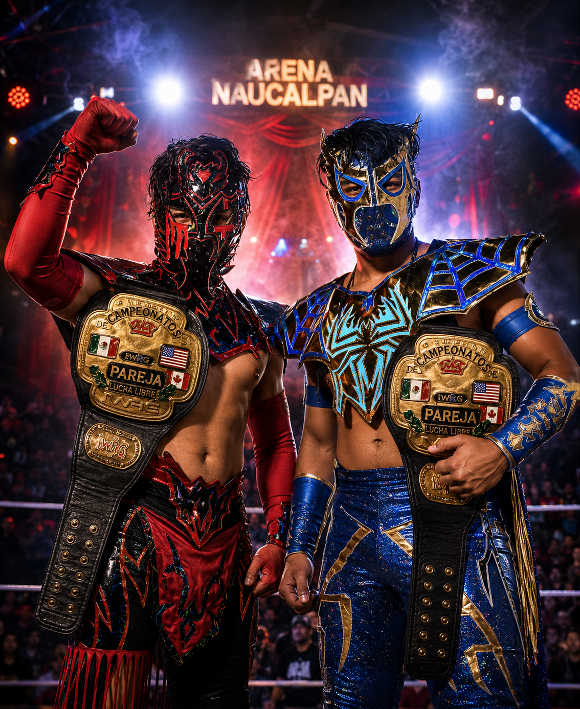 Noizy & Spider — Campeones de Parejas IWRG